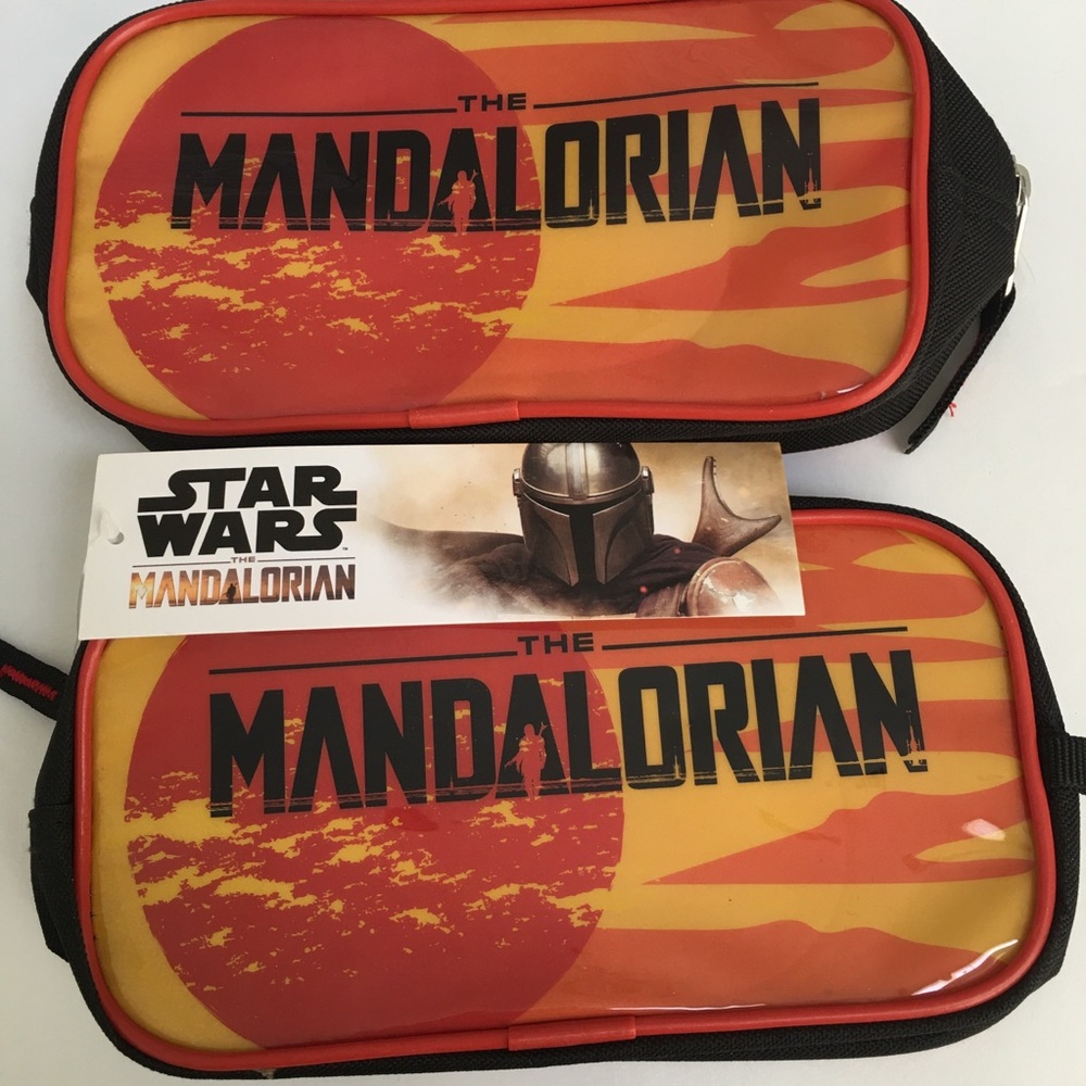 2 Brand New with Tags Star Wars The Mandalorian Pencil Case Bag for School